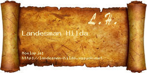 Landesman Hilda névjegykártya